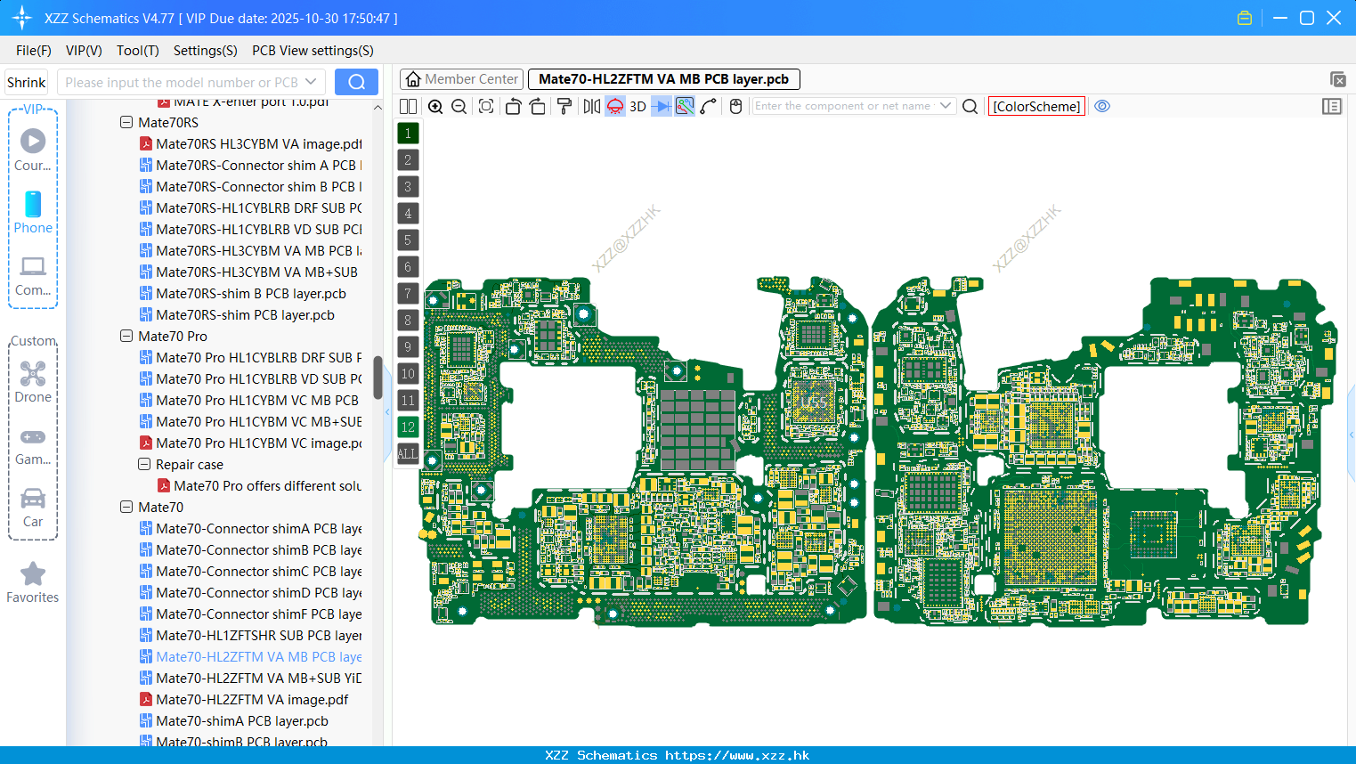 Huawei Mate70-HL2ZFTM VA MB PCB Layer